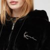 Karl Kani Metal Signature Vegan Fur Zip Hoodie Jacket Black S