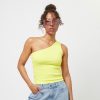 Karl Kani Chest Signature Essential Asymmetric Rib Top lime M