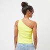 Karl Kani Chest Signature Essential Asymmetric Rib Top lime XS