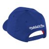 MITCHELL & NESS GOLDEN STATE WARRIORS TEAM GROUND REDLINE STRETCH SNAPBACK ROYAL