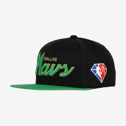 MITCHELL & NESS NBA DALLAS MAVERICKS 75TH GOLD SNAPBACK BLACK