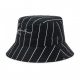 KARL KANI SIGNATURE PINSTRIPE BUCKET HAT BLACK/WHITE ONE