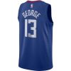 NBA X NIKE LOS ANGELES CLIPPERS PAUL GEORGE ICON EDITION SWINGMAN JERSEY RUSH BLUE/WHITE/GEORGE PAUL