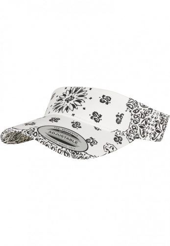 FLEXFIT BANDANA PRINT VISOR WHITE