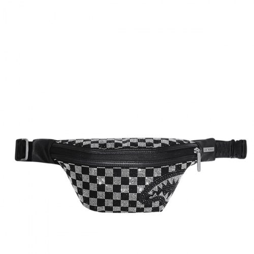 Sprayground Trinity Checkered Crossbody Black