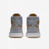 Air Jordan 1 Retro High Flyknit Shoe WOLF GREY/GOLDEN HARVEST-GUM YELLOW