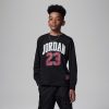 JORDAN KIDS PRACTICE FLIGHT LONG SLEEVE TEE BLACK(GYM RED) 10-12YR