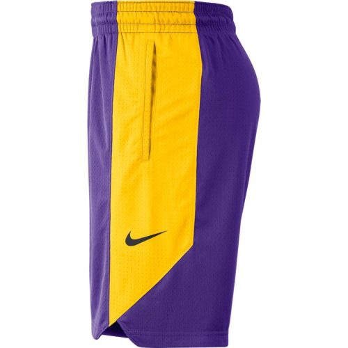 NBA X NIKE LOS ANGELES LAKERS M NK PRACTICE SHORT FIELD PURPLE/AMARILLO/BLACK