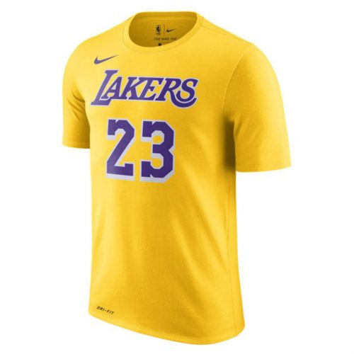 NIKE X NBA LEBRON JAMES LOS ANGELES LAKERS NIKE DRI-FIT AMARILLO/JAMES LEBRON