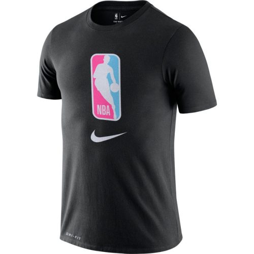 NBA X NIKE DRI-FIT NBA LOGO TEE BLACK/LASER FUCHSIA