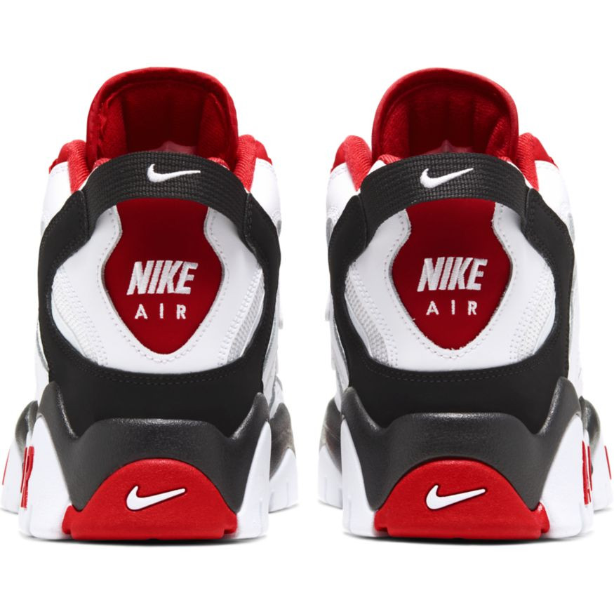 NIKE AIR BARRAGE MID WHITE UNIVERSITY RED BLACK