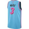 NBA X NIKE MIAMI HEAT DWAYNE WADE SWINGMAN CITY EDITION JERSEY 19 BLUE GALE/WADE DWYANE