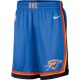 NBA X NIKE OKLAHOMA CITY THUNDER M NK SWINGMAN ROAD SHORT SIGNAL BLUE/COLLEGE NAVY/WHITE