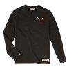 MITCHELL & NESS CHICAGO BULLS FIRST ROUND PICK LONG SLEEVE TEE BLACK