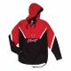 MITCHELL & NESS CHICAGO BULLS HALF ZIP ANORAK JACKET BLACK/RED