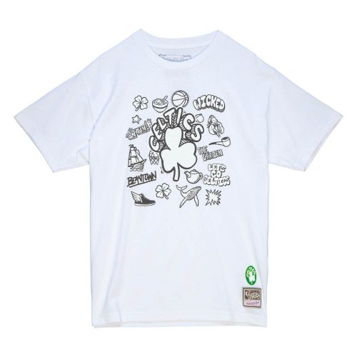 MITCHELL & NESS NBA BOSTON CELTICS DOODLE TEE WHITE