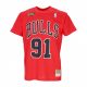 MITCHELL & NESS NBA NAME & NUMBER CHICAGO BULLS DENNIS RODMAN TEE RED