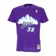 MITCHELL & NESS NBA NAME & NUMBER UTAH JAZZ KARL MELONE TEE PURPLE