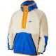 NIKE SPORTSWEAR 1/2-ZIP HOODIE SAIL/GAME ROYAL/DESERT SAND