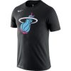 NBA X NIKE MIAMI HEAT CITY EDITION LOGO DRY TEE BLACK