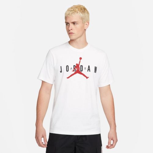 JORDAN AIR WORDMARK TEE WHITE/BLACK/GYM RED