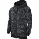 NIKE LEBRON JAMES HOODIE FZ AOP BLACK/BLACK/DK SMOKE GREY