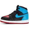 JORDAN 1 HIGH OG (TD) BLACK/DK POWDER BLUE-VARSITY RED-WHITE