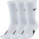 NIKE EVERYDAY CREW BBALL 3PR WHITE/BLACK