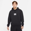 JORDAN ESSENTIALS STATEMENT FLEECE PULLOVER BLACK/GYM RED