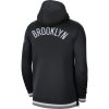 NIKE BROOKLYN NETS DRI-FIT SHOWTIME FULL-ZIP HOODIE BLACK/WHITE/DARK STEEL GREY/WHITE