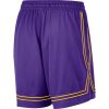 NIKE LOS ANGELES LAKERS WOMEN'S CROSSOVER SHORTS COURTSIDE 75TH FIELD PURPLE/AMARILLO