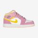 AIR JORDAN 1 MID SE (GS) LT ARCTIC PINK/UNIVERSITY GOLD-WHITE