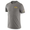 NIKE LOS ANGELES LAKERS ESSENTIALS CORE LOGO TEE DK GREY HEATHER