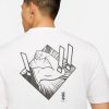 JORDAN ZION DRI-FIT SS TEE WHITE/BLACK