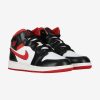 AIR JORDAN 1 MID (GS) WHITE/GYM RED-BLACK