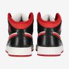 AIR JORDAN 1 MID (GS) WHITE/GYM RED-BLACK