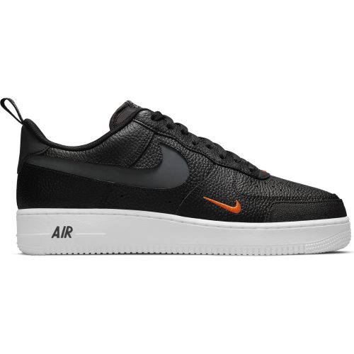 NIKE AIR FORCE 1 LV8 BLACK/SMOKE GREY-TOTAL ORANGE-WHITE