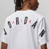 JORDAN JDN AIR STRETCH TEE WHITE/BLACK/GYM RED