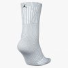 JORDAN NBA JORDAN CREW 75 WHITE/FLT SILVER/BLACK