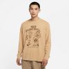 NIKE YUKON BROWN PREMIUM LONG SLEEVE TEE WHITE/YUKON BROWN