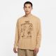 NIKE YUKON BROWN PREMIUM LONG SLEEVE TEE WHITE/YUKON BROWN