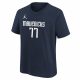 NIKE NBA DALLAS MAVERICKS LUKA DONCIC BOYS STATEMENT N&N TEE COLLEGE NAVY