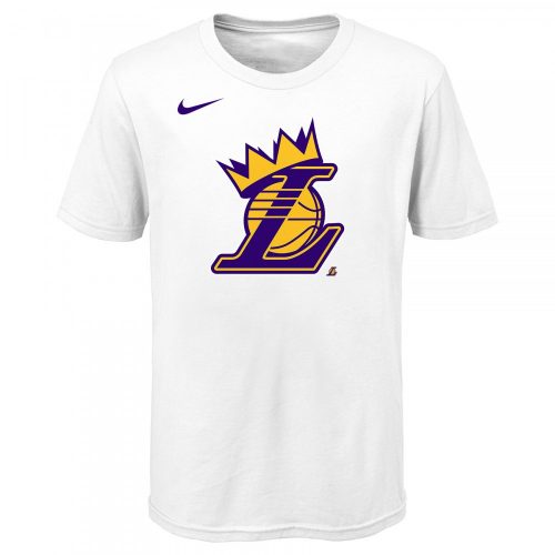 NBA X NIKE KIDS NBA LAKERS LEBRON JAMES CROWN TEE SS WHITE