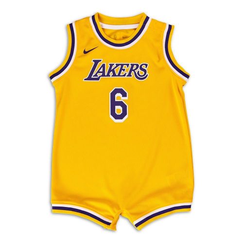 NIKE X NBA LEBRON JAMES LOS ANGELES LAKERS BOYS REPLICA JERSEY YELLOW