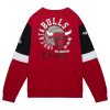 MITCHELL & NESS CHICAGO BULLS NBA ALL OVER CREW 3.0 SCARLET