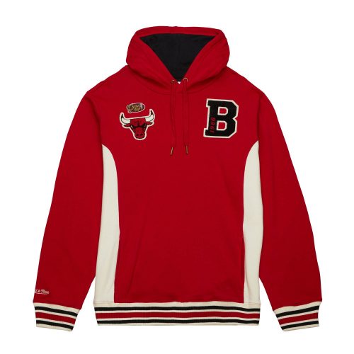 MITCHELL & NESS CHICAGO BULLS NBA TEAM LEGACY FRENCH TERRY HOODIE SCARLET L