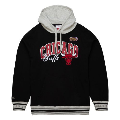 MITCHELL & NESS Premium Fleece Hoodie Vintage Logo Chicago Bulls Black L