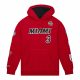 MITCHELL & NESS NBA HOF FLEECE HOOIE HEAT DWYANE WADE SCARLET XXL