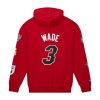 MITCHELL & NESS NBA HOF FLEECE HOOIE HEAT DWYANE WADE SCARLET XXL