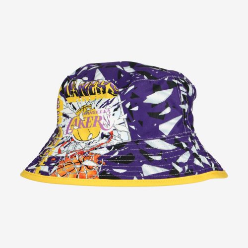 MITCHELL & NESS LOS ANGELES LAKERS SHATTERED BIG FACE BUCKET HWC Purple